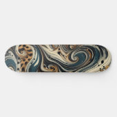 Skateboard Tourbillon Imprimé Léopard Abstrait (Horz)