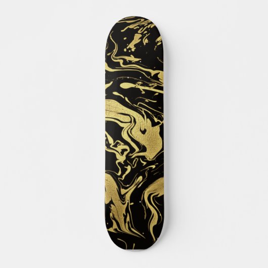 Skateboard Tourbillons noirs Liquid Rich Gold do-it-yourself  (Devant)