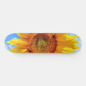 Skateboard Tournesol et abeilles sur le ciel bleu - Joie d'ét (Horz)