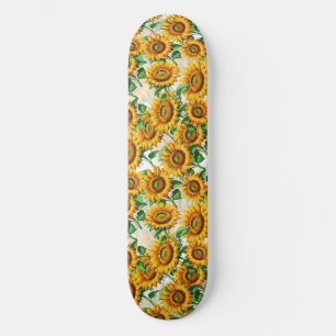 Skateboard Tournesol Floral Cottagecore Motif