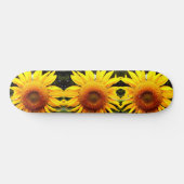Skateboard Tournesol géant, fleurs jaunes motif (Horz)