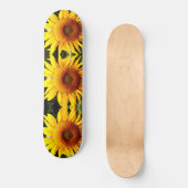 Skateboard Tournesol géant, fleurs jaunes motif (Recto)