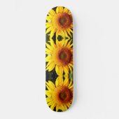 Skateboard Tournesol géant, fleurs jaunes motif (Recto)