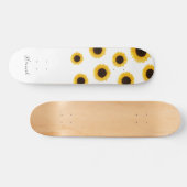 Skateboard Tournesol moderne personnalisé (Horz)