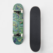 Skateboard Tournures 3D colorées psychédéliques (Recto)