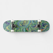 Skateboard Tournures 3D colorées psychédéliques (Horz)