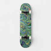 Skateboard Tournures 3D colorées psychédéliques (Recto)