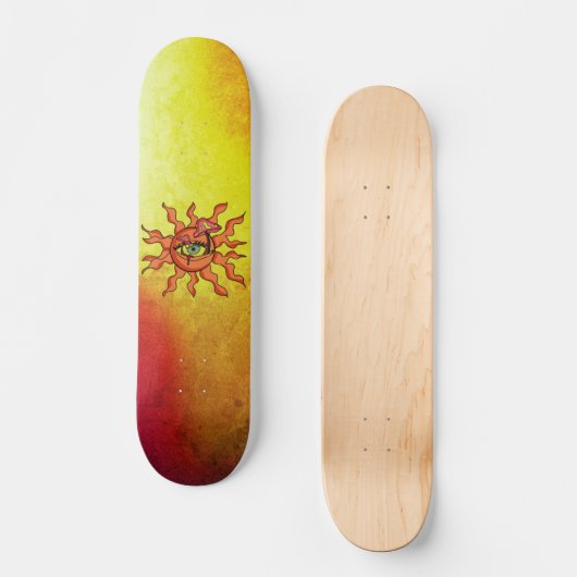 Skateboard Tous les rayons de champignons du soleil (Recto)