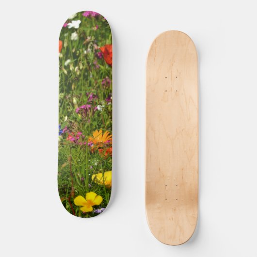 Skateboard toutes sortes de belles fleurs (Recto)