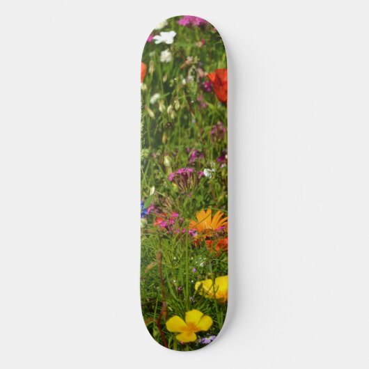 Skateboard toutes sortes de belles fleurs (Recto)