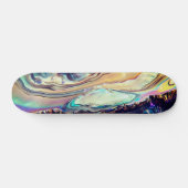 Skateboard Tracé multicolore de roches ignées (Horz)