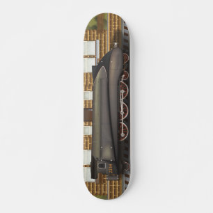 Skateboard Train à vapeur vintage en gare