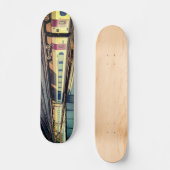 Skateboard Train beige et marron (Recto)
