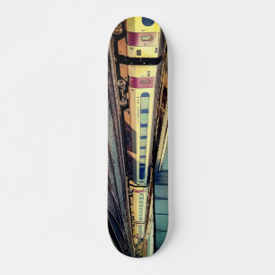 Skateboard Train beige et marron