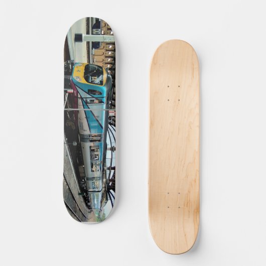 Skateboard Train bleu clair (Recto)