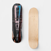 Skateboard Train bleu et argent (Recto)