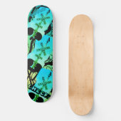 Skateboard Train Planche à Roulettes Corbeau Bleu Vert Dynami (Recto)