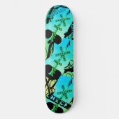 Skateboard Train Planche à Roulettes Corbeau Bleu Vert Dynami (Recto)