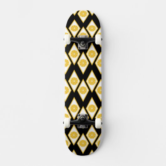 Skateboard Tranches d'agrume dans le motif moderne de diamant (Recto)