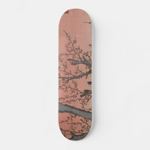 Skateboard Tree Blossoms Plum Garden Japanese Woodblock