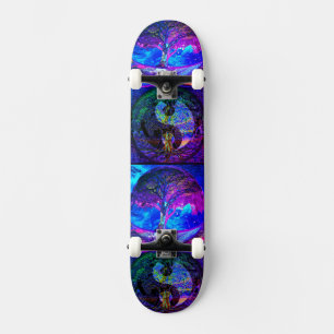 Skateboard Tree of Life with Yin Yangs