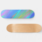 Skateboard Trendy luxe vert bleu violet faux holographique (Horz)