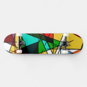 Skateboard Triangle Coloré Géométrique Moderne (Horz)