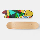 Skateboard Triangle Coloré Géométrique Moderne (Horz)