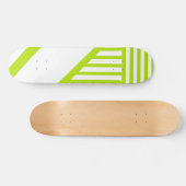 Skateboard Triangle en Lime Vert et Blanc (Horz)