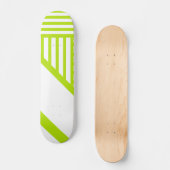Skateboard Triangle en Lime Vert et Blanc (Recto)