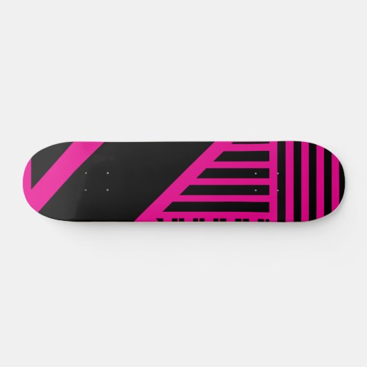 Skateboard Triangle en Magenta et Noir (Horz)