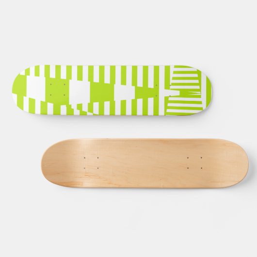Skateboard Triangle - Lime vert et blanc (Horz)