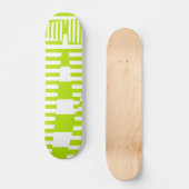 Skateboard Triangle - Lime vert et blanc (Recto)