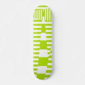 Skateboard Triangle - Lime vert et blanc (Devant)