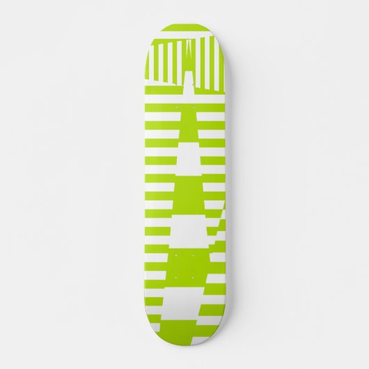 Skateboard Triangle - Lime vert et blanc (Devant)