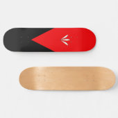 Skateboard Triangle noir et rouge élégant (Horz)