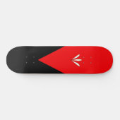 Skateboard Triangle noir et rouge élégant (Horz)