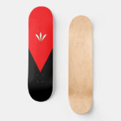 Skateboard Triangle noir et rouge élégant (Recto)