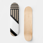 Skateboard Triangle - Taupe, noir et blanc (Recto)