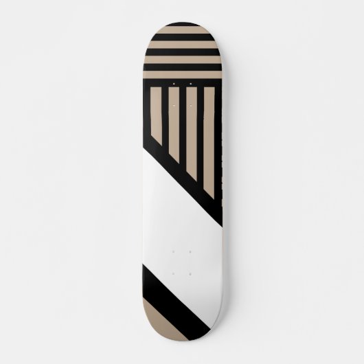 Skateboard Triangle - Taupe, noir et blanc (Devant)