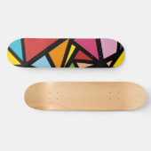 Skateboard Triangles colorés motif 3 (Horz)