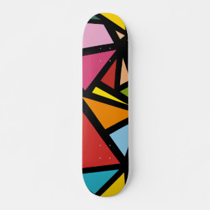 Skateboard Triangles colorés motif 3