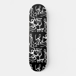 Skateboard Tricks Stunts Stickers Black White