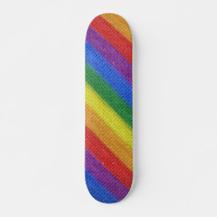 Skateboard Tricot drapeau arc-en-ciel rayonne motif sans fail