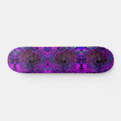 Skateboard Trippy Black et Magenta Retro Liquid Swirl (Horz)