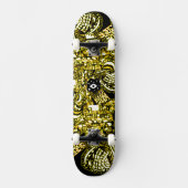 Skateboard Trippy Black Gold Doodle (Recto)
