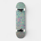 Skateboard Trippy coloré Acid Trip Digital Art Abstrait (Recto)