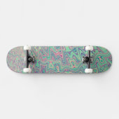 Skateboard Trippy coloré Acid Trip Digital Art Abstrait (Horz)