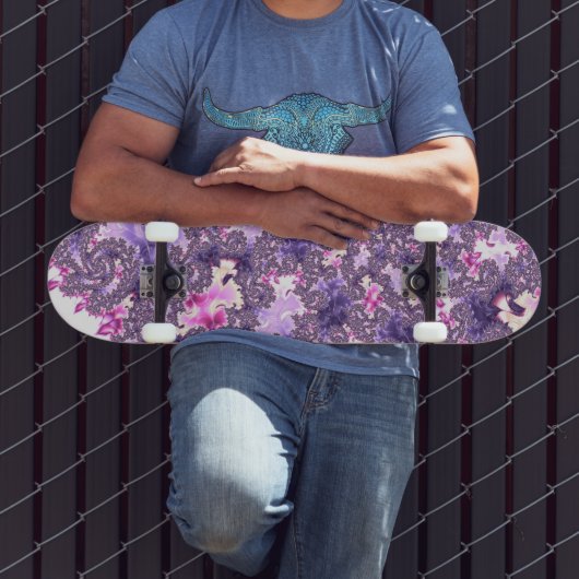 Skateboard Trippy Funky Boho Super Pastel Spiral Fractal Art (Extérieur 3)