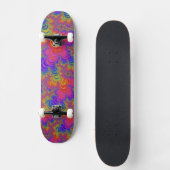 Skateboard Trippy Funky Bold Vibrant Arc-en-ciel Abstrait Fra (Recto)